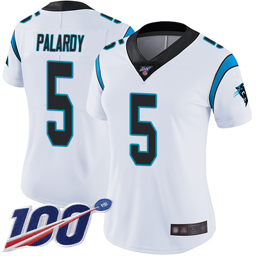 Carolina Panthers Limited White Women Michael Palardy Road Jersey NFL Football #5 100th Season Vapor Untouchable->youth nfl jersey->Youth Jersey